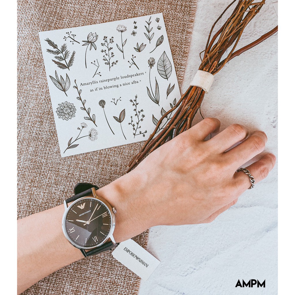 全新 現貨  EMPORIO ARMANI AR11013 亞曼尼 手錶 43mm 黑色面盤 黑色皮錶帶 男錶女錶