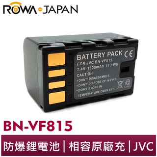 【ROWA 樂華】FOR JVC BN-VF815U VF815 鋰電池 GZ- MG630 MG465 MG880