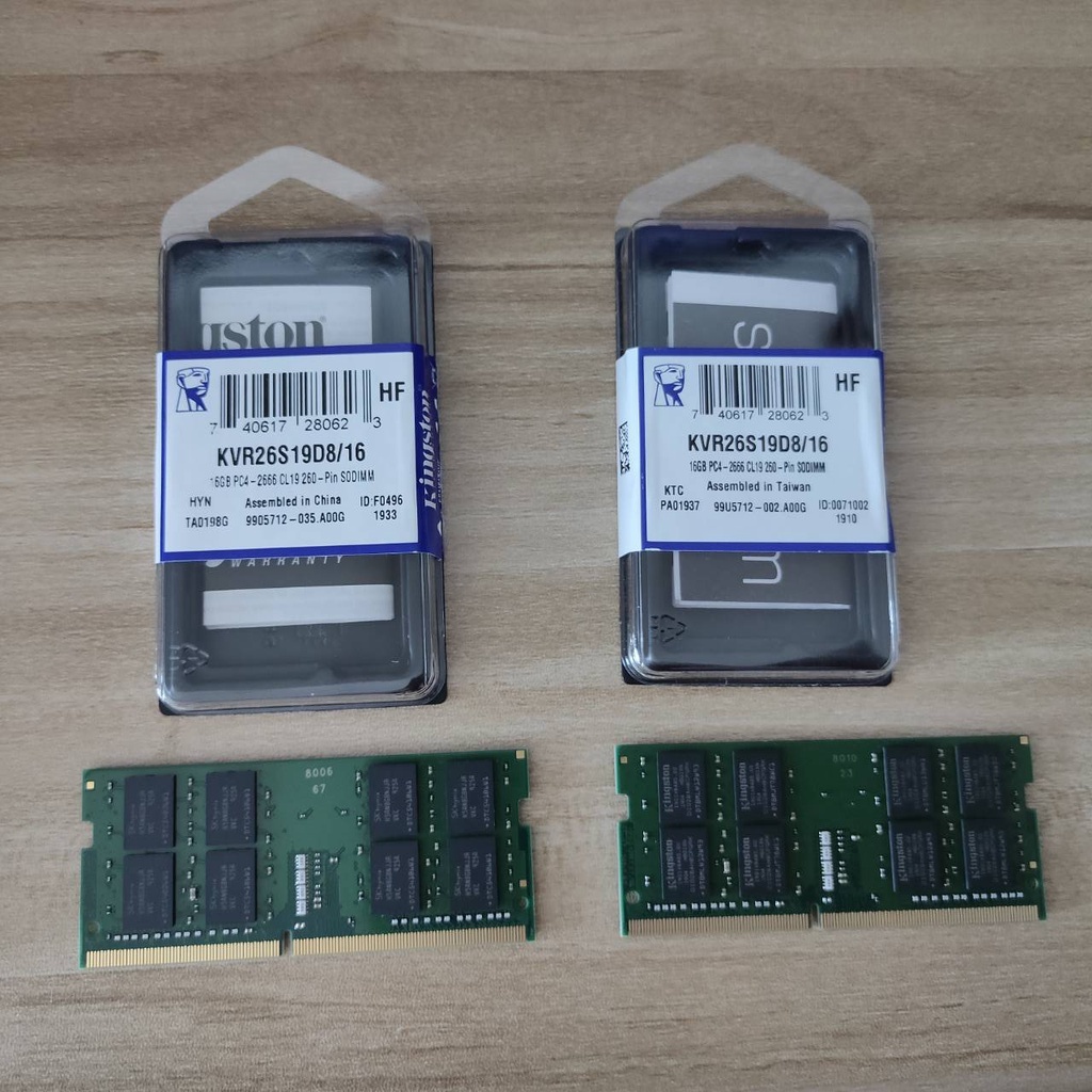 金士頓16GB筆電專用記憶體,DDR4-2666x2