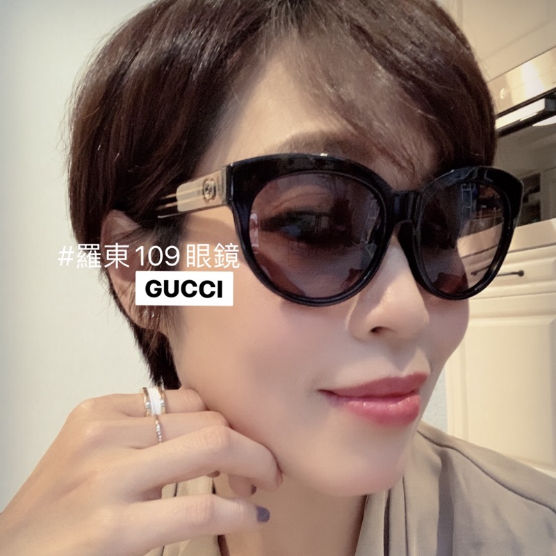 時尚大牌GUCCI 經典造型膠框，讓人重回奧黛麗赫本的經典畫面 氣質典雅，適合搭配各種時尚造型鏡框鏡腳logo刻印細節！