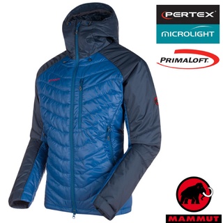 【MAMMUT 長毛象】男款連帽防風保暖外套 Rime Pro IN Hooded.夾克大衣/ 群青藍 21880