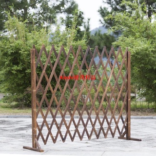 戶外花園∈▥簡易陽臺種花餐廳隔斷置欄柵拉網伸縮圍欄可移動木柵欄網格籬笆架--Keshi優選精品