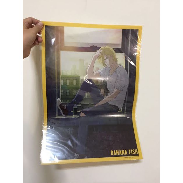 【Banana Fish/戰慄殺機】塑膠透明小海報 日版 絕版品 亞修 英二