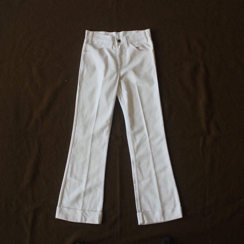 都市廢棄所 古著 vintage 70s Levi’s STA-PREST  白色 喇叭褲 長褲