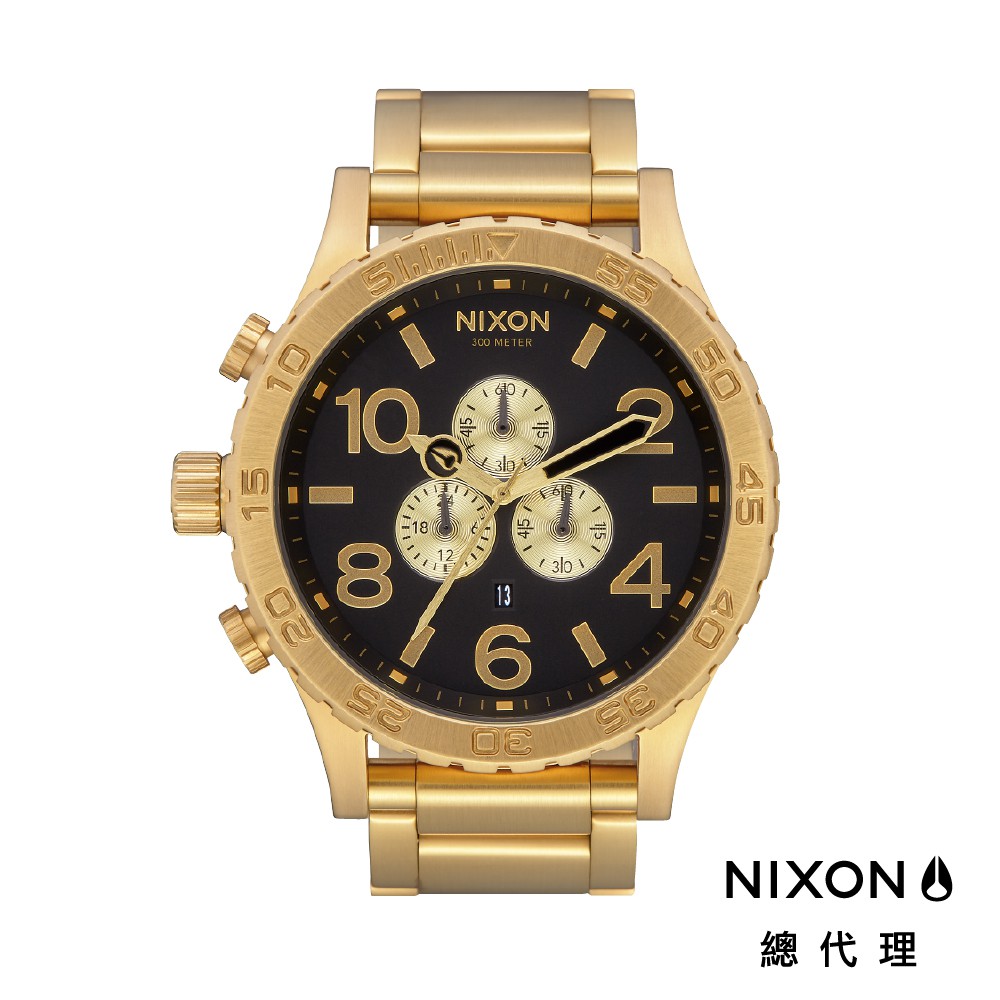 NIXON 51-30 時尚霸氣 金黑 潛水錶  大錶徑 金錶 手錶 男錶 女錶 鋼錶帶 潮人裝備 禮物首選 送男友
