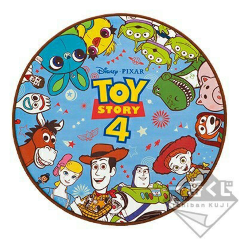 一番賞 現貨 * 玩具總動員4 toy story 胡迪 巴斯光年 叉奇 鴨霸 C賞 圓形地毯 地墊 玩總 地毯