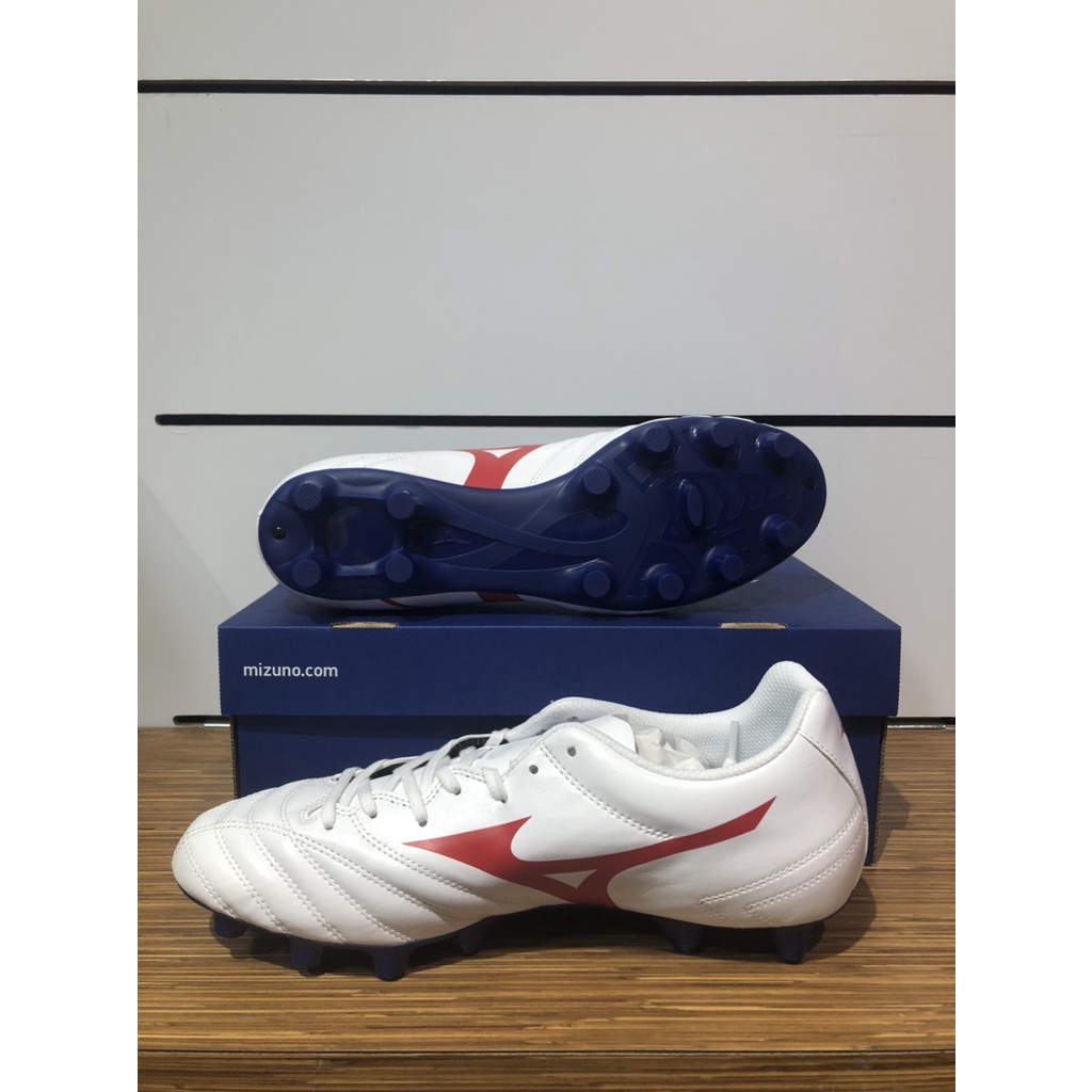 Mizuno MONARCIDA NEO II 男款 3E寬楦 足球鞋 P1GA210562 白紅