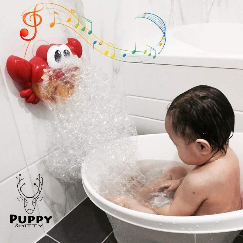 🌱P&amp;K優品館🌱螃蟹泡泡機 兒童電動音樂洗澡吐泡器 兒童洗澡戲水玩具 噴水