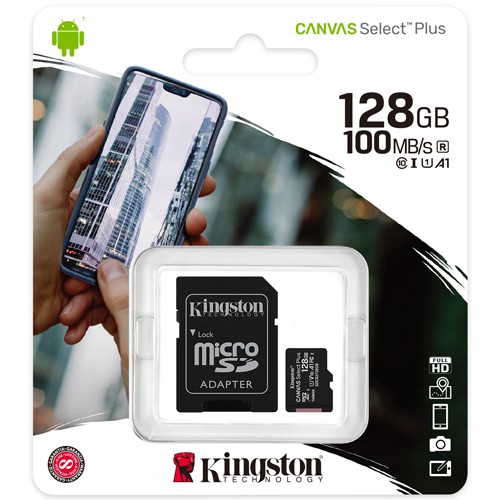 Kingston 金士頓 100MB/s 128GB 128G microSDSD SDXC C10 A1 記憶卡