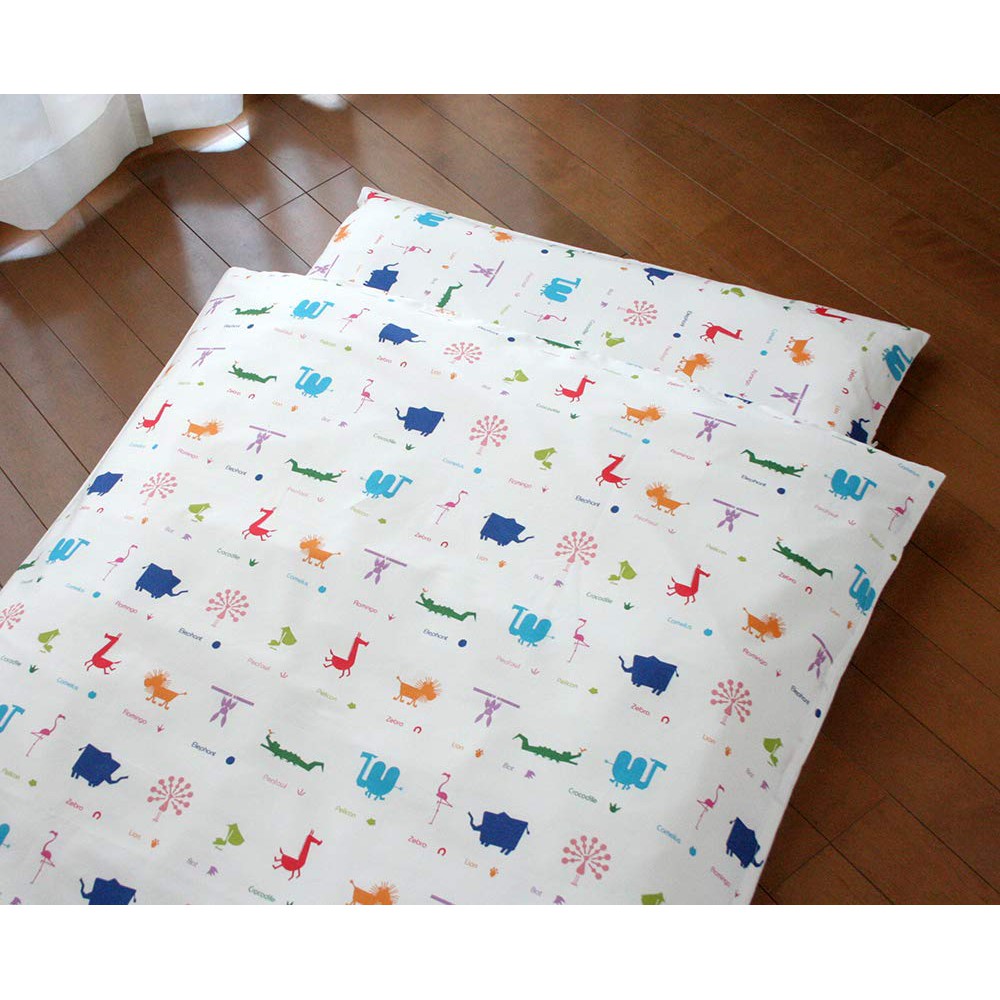 日本製 Hash kuDe 5件式/7件式 zoo 動物 午睡睡墊 睡袋 幼兒園 幼稚園 防潑水收納袋