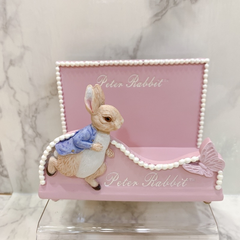 peter rabbit彼得兔名片座粉紅色清爽可愛手機架便條紙架花朵鄉村風送禮禮物