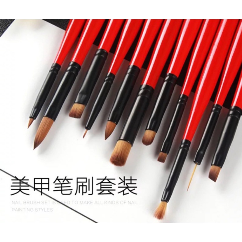 台灣現貨❗❗❗ 美甲斜口筆貂毛筆，光療筆、彩繪筆、搓搓筆美甲筆刷