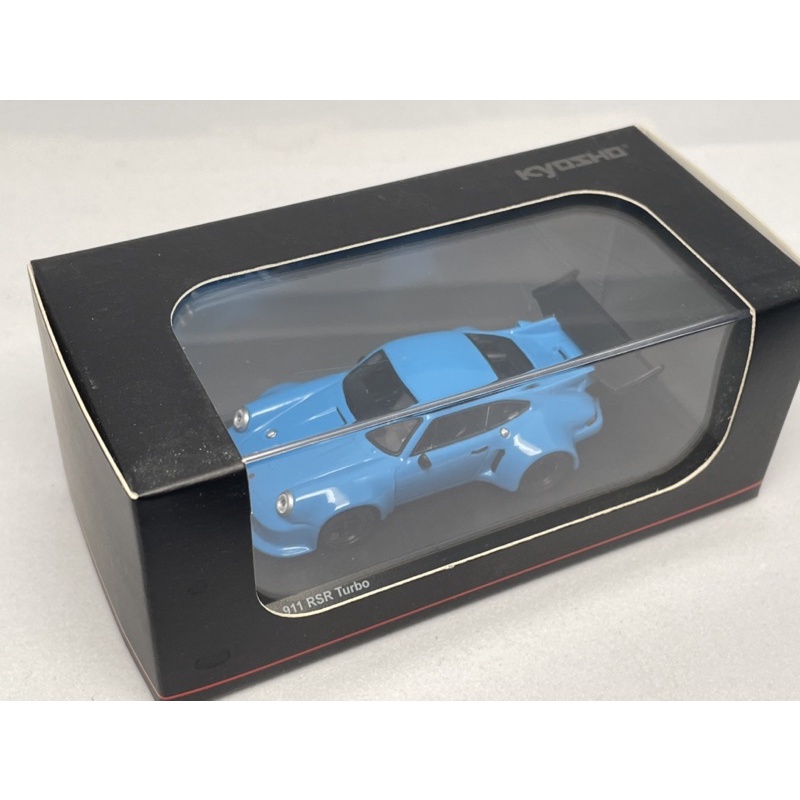 硬盒精裝版 1/64 Kyosho 保時捷 PORSCHE 911 RSR TURBO 藍色