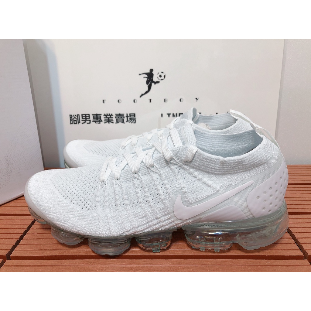 【Foot Boy】Nike Air VaporMax Flyknit 2.0 全白 氣墊 情侶鞋 942842-100