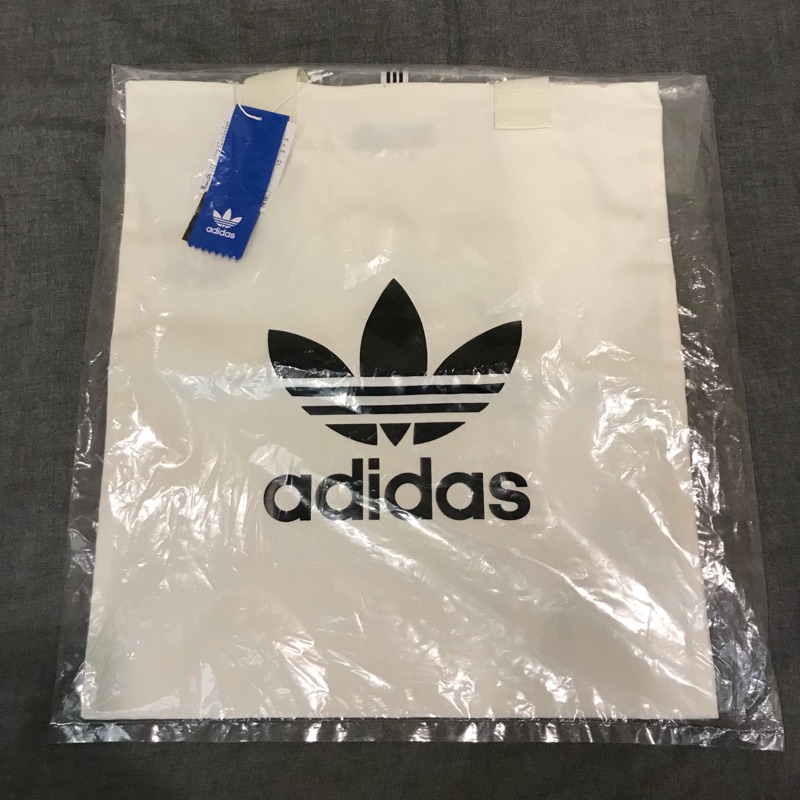 「價格保證」Adidas 愛迪達 帆布包 全新 白色 購物袋 韓國 代購 現貨 原廠 正品 BQ7569