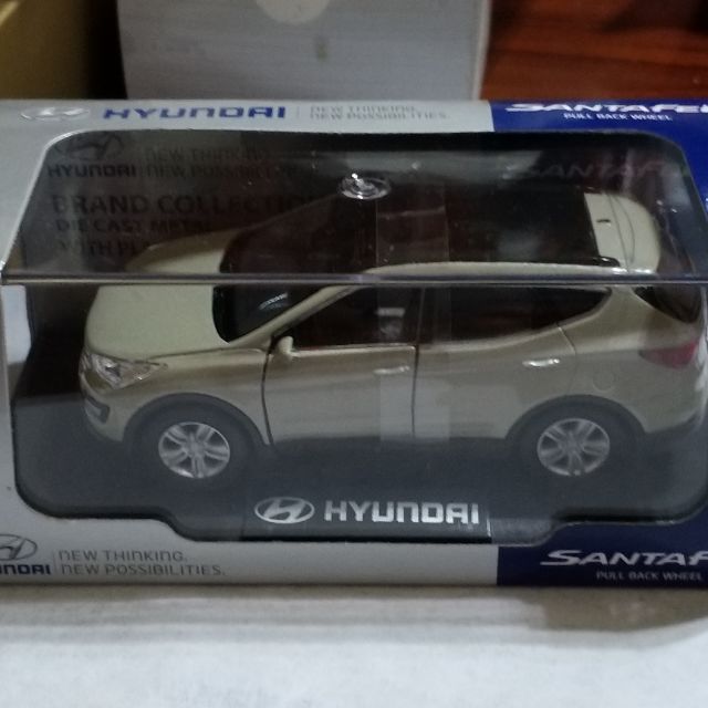 1：38 HYUNDAI 現代 原廠發行 SANTAFE 紀念 合金 模型車 迴力車 玩具車