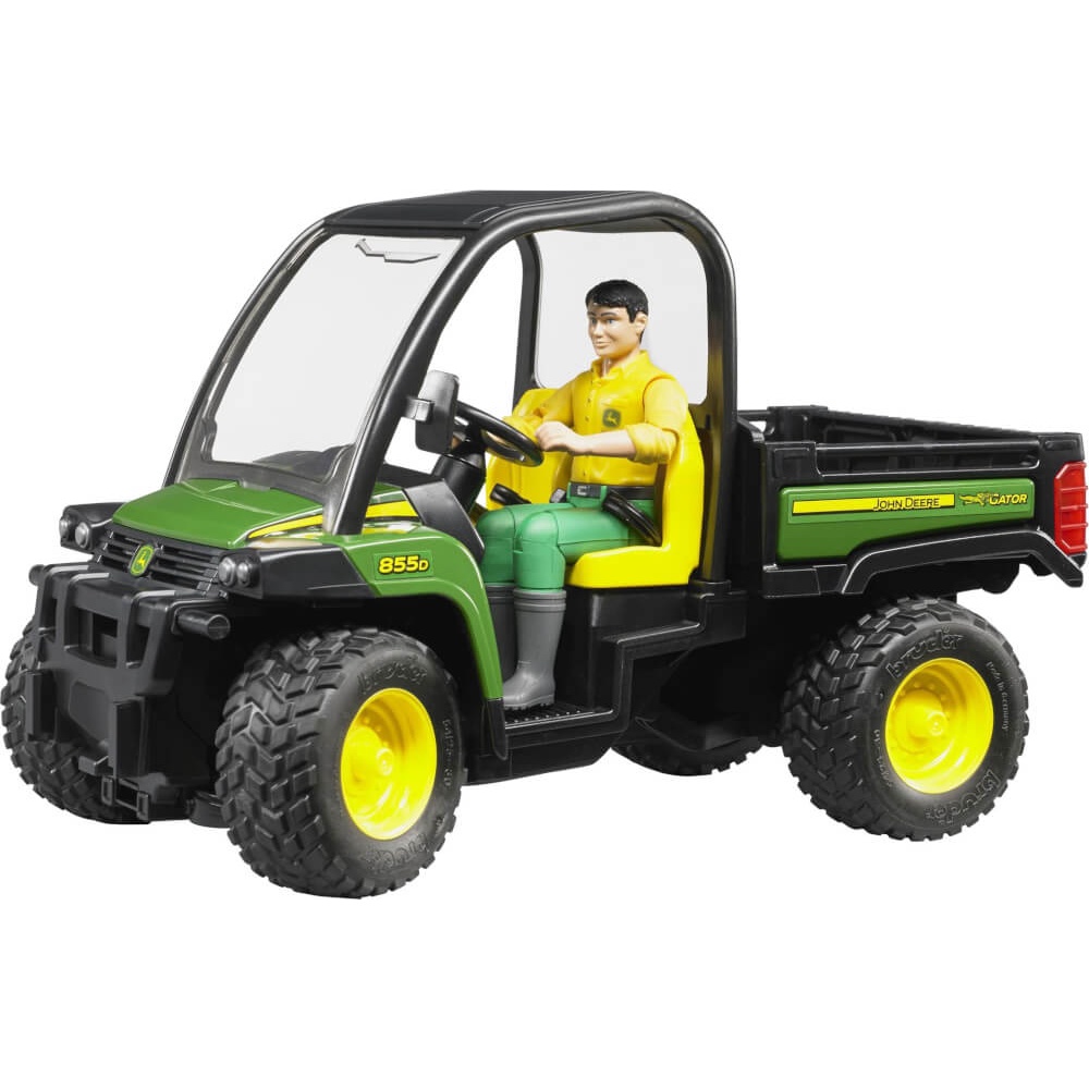 德國 Bruder 約翰迪爾 John Deere Gator 855D 農夫車/農用運輸車/裝卸車/ 附園丁公仔塑料模