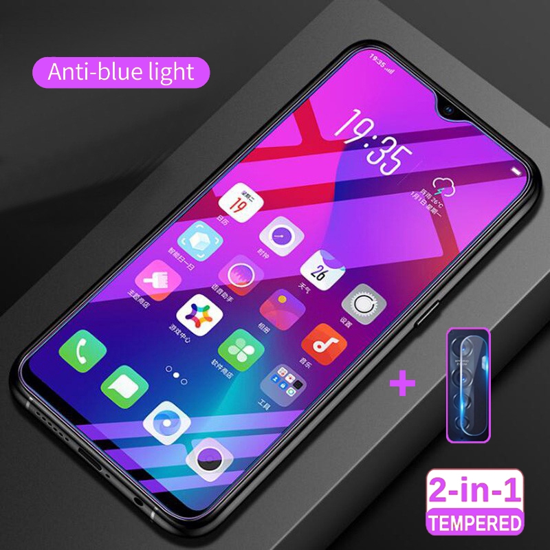 Realme5 Pro防藍光鋼化玻璃保護膜Realme 5 3 2 Pro X C2屏幕保護膜