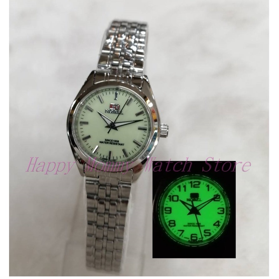 【幸福媽咪】網路購物、門市服務 NOBEL 諾貝爾錶《藍寶石防刮鏡面》防水石英女錶 型號:H6118