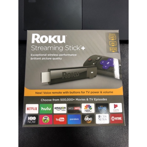 全新正貨 Roku Streaming Stick+ Streaming Device 超高畫質電視棒｜4K 可接網路線