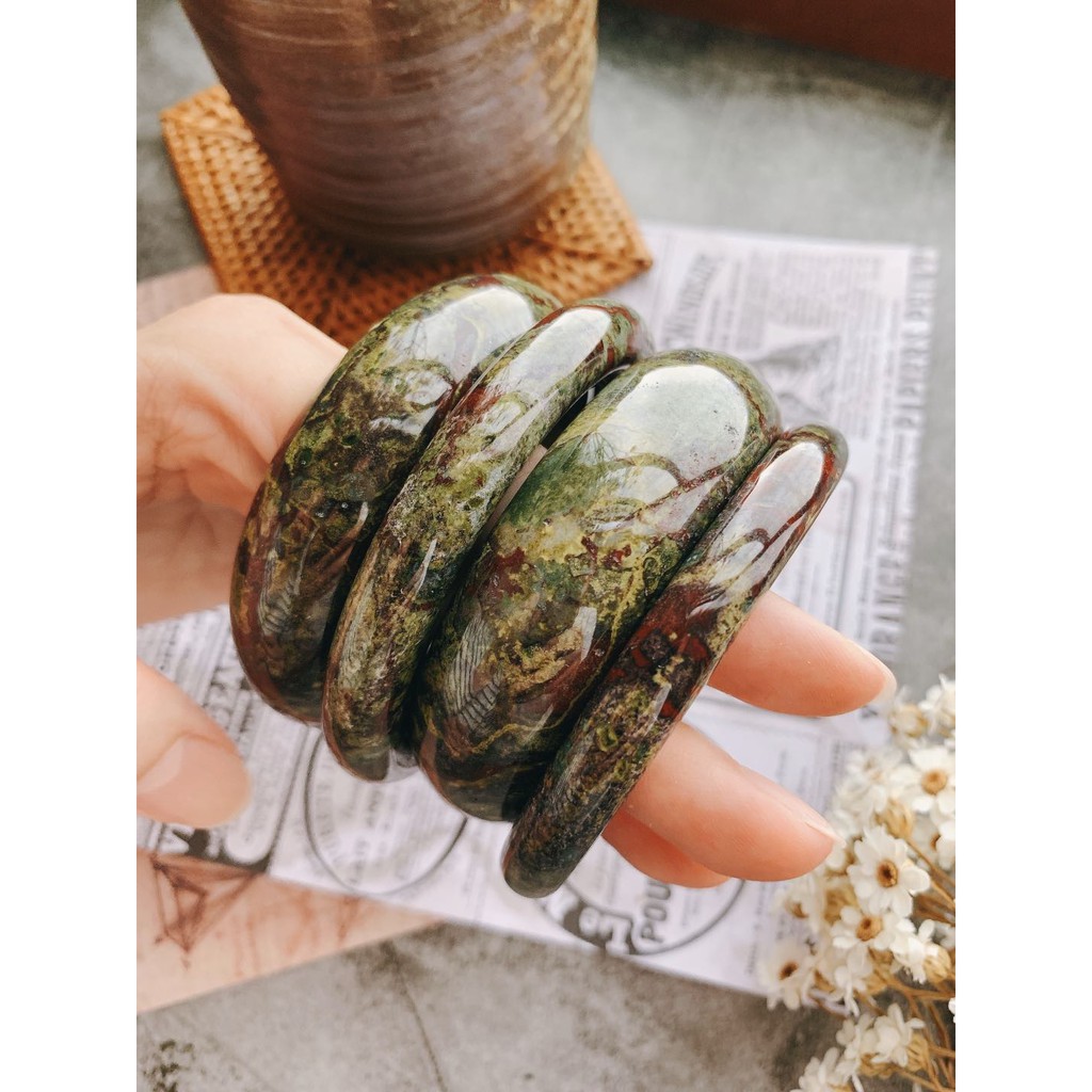 龍血石系列 天然綠龍血石手鐲 蝦皮購物