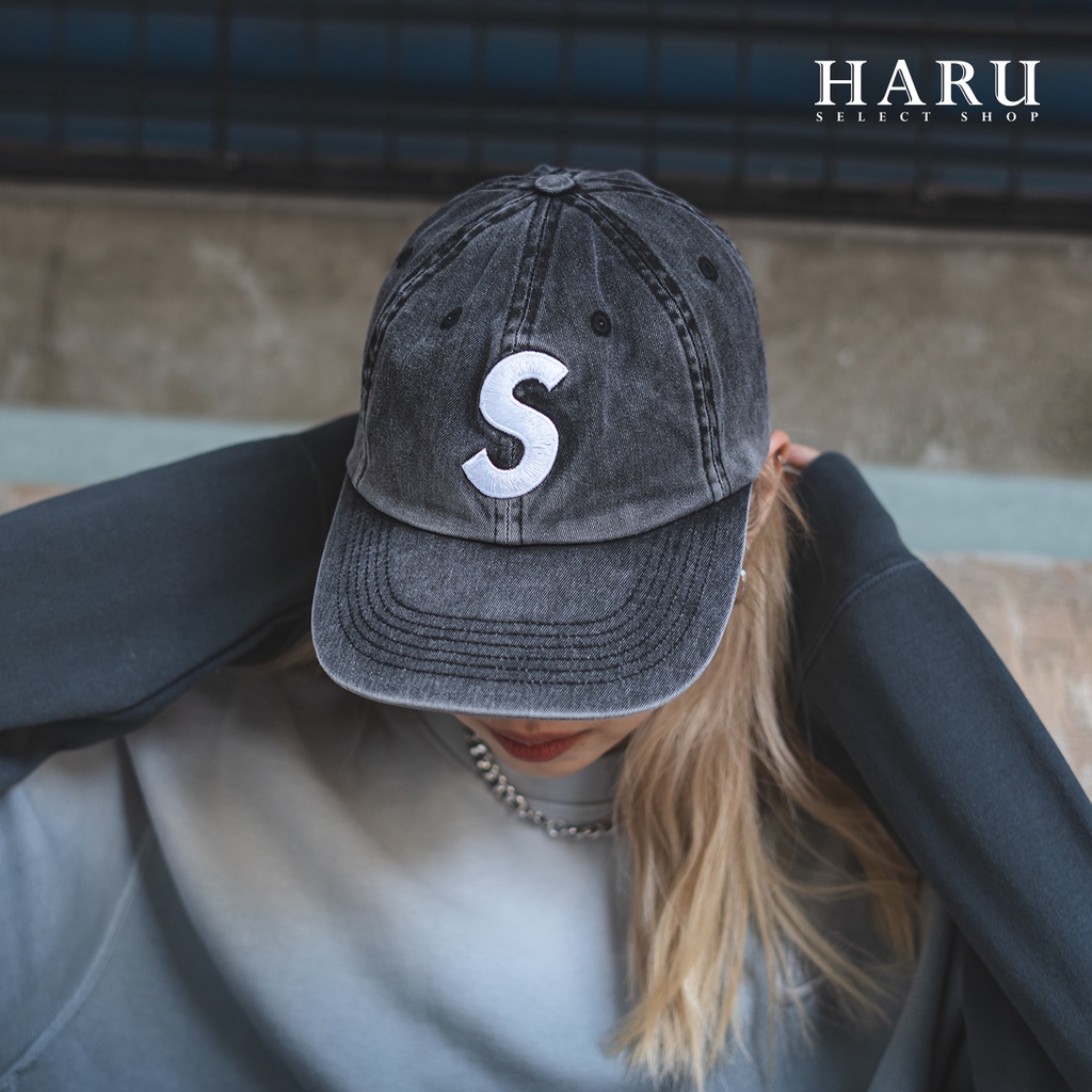 Pigment Canvas S Logo 6-Panel Black