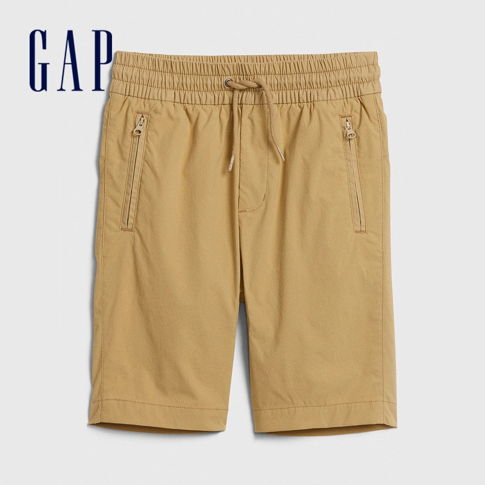 Gap 男童裝 時尚迷彩印花鬆緊短褲-卡其色(574218)