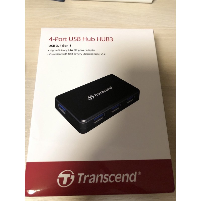 創見 HUB集線器 【TS-HUB3K】 USB3.0 4-Port 可快充 iPhone iPad