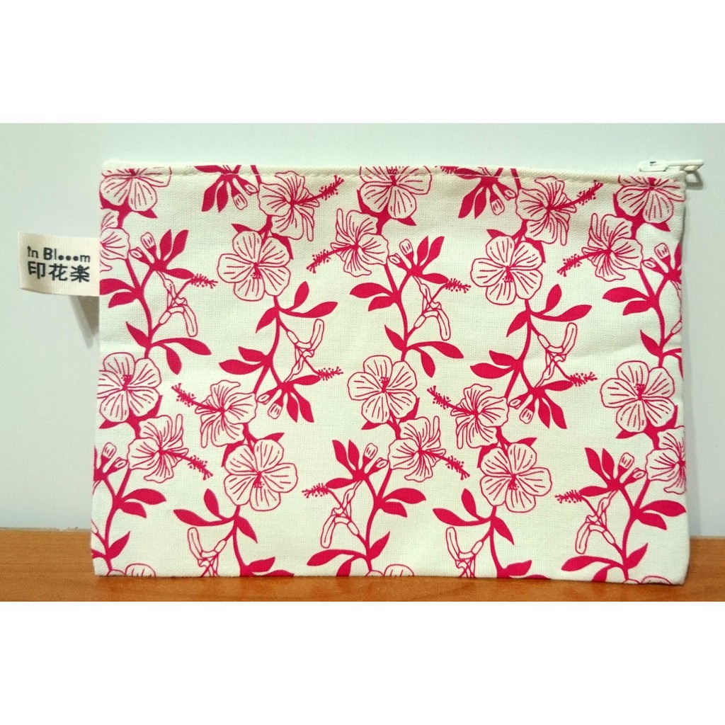 印花樂 扶桑花化妝袋 釘子花化妝包 筆袋 蝦皮購物