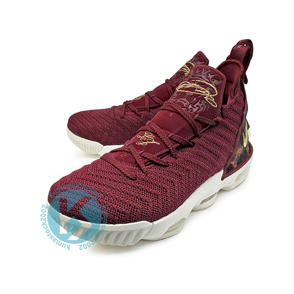 NIKE LEBRON XVI EP 16 GS KING 大童鞋 女鞋 酒紅 豹紋 氣墊 籃球鞋 AQ2465-601