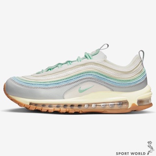 NIKE Air Max 97 女休閒鞋 氣墊 反光 淺綠 藍 灰 DX5766-131