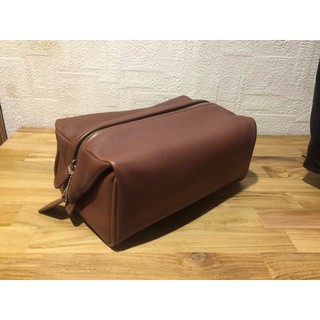 全新正品Coach F05406 咖啡焦糖駝色真皮超大容量收納包手拿包
