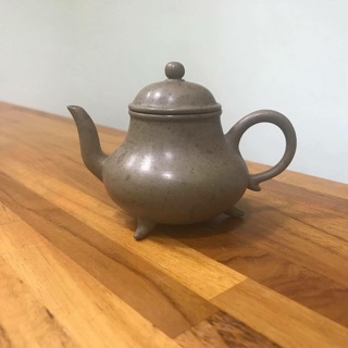 [Chengyuan***］鶯歌製♦️早期 青灰段泥 迷彩自然噴點 三足傳爐
