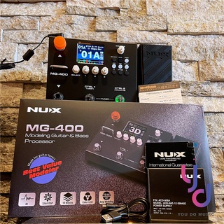 【最新上市】分期免運 贈變壓器/鍍金導線Nux MG-400 電 木 吉他 貝斯 綜合 效果器 IR 公司貨 MG400