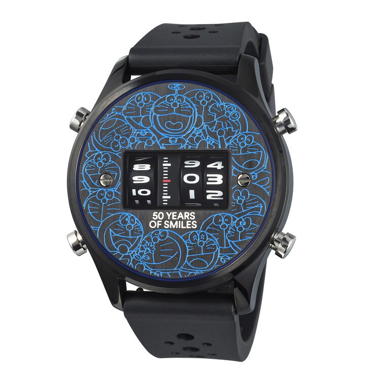 日本代購 Doratch 2款哆啦A夢 50周年紀念手錶~藍黑色系 小叮噹 紀念錶