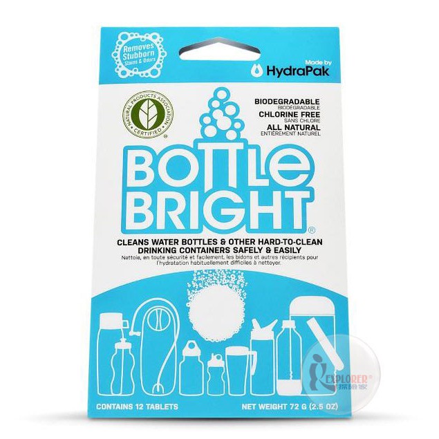 BB112 美國製Bottle Bright 清潔錠 12片/包 無氯可分解 保溫瓶清洗錠水壺清潔片水杯鋼瓶清洗片