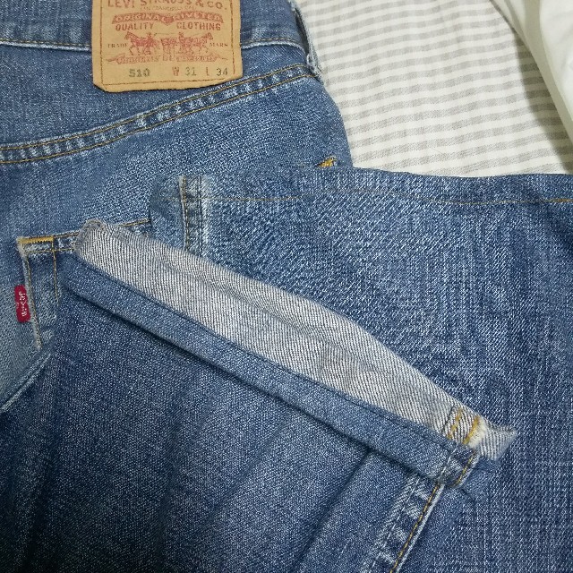 30~31腰 510 Levis 藍色水紋牛仔褲