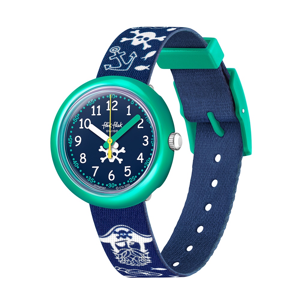 【FlikFlak】兒童錶FEAR KNOT 乘風破浪(31.85mm) 瑞士錶 FPNP087 手錶