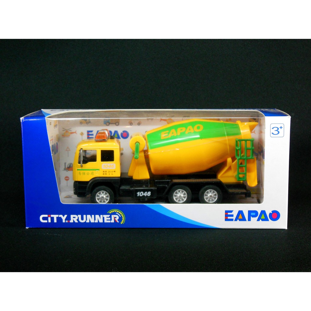 樂達玩具 Eapao 易保city Runner 水泥預拌車 混凝土車水泥車聲光迴力合金車 Ct 1046 蝦皮購物
