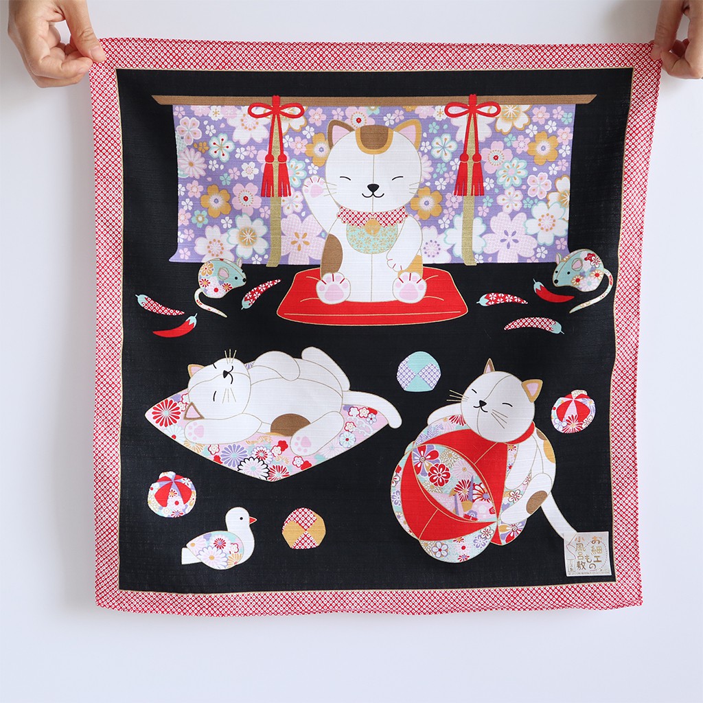 全面出清日本和風雜貨布旗和風風呂敷掛飾綿布風呂敷壁飾招財貓壁掛應景掛飾日本製 含掛桿399 蝦皮購物