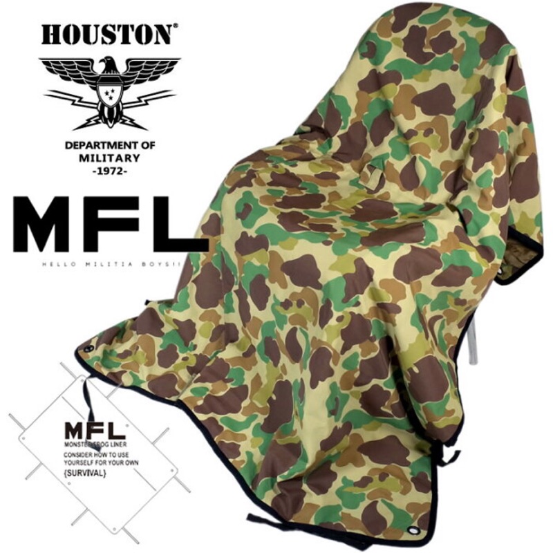 樂選好物 限量 日本軍裝品牌houston X Mfl聯名獵鴨迷彩3用可收納戶外地墊 保暖毯 迷彩野餐墊 露營地墊 蝦皮購物