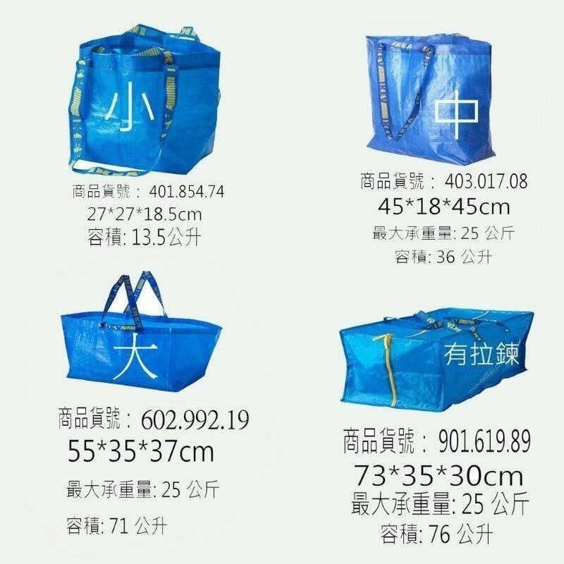 IKEA代購❤️ FRAKTA 防水購物袋/環保購物袋 13.5/36/71/76公升