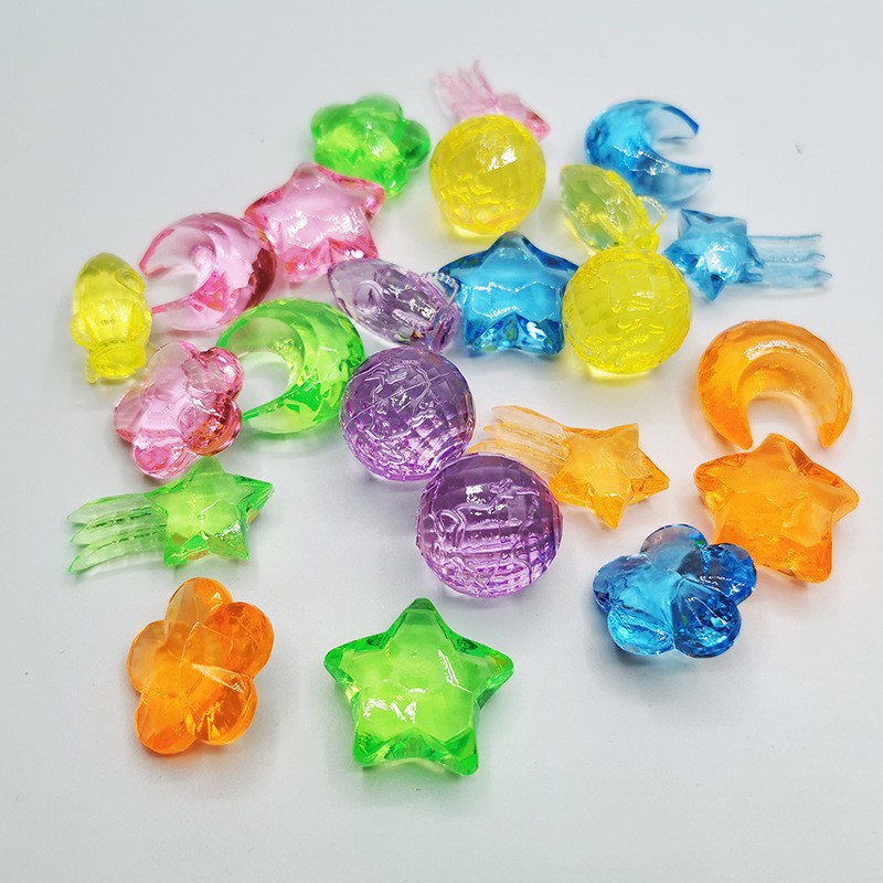 台灣現貨 彩色 月亮 星星 流星 火箭 地球 星球 塑膠玩具 透明 水晶 寶石/塑膠寶石/玩具寶石/獎品/桌遊/玩具/