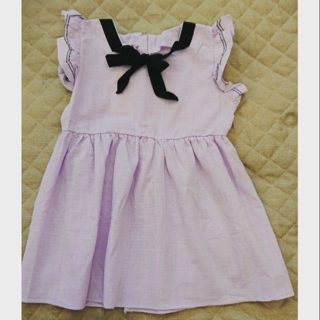 日系學院風夢幻粉紫寶寶洋裝 全新但二手價