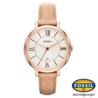 【FOSSIL】 ES3487《美式時尚風格》百搭款超薄個性腕表/羅馬時標/36mm/玫瑰金x裸色【第一鐘錶眼鏡】