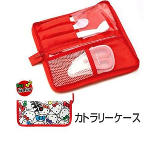 日本Hello Kitty/米奇餐具收納袋 餐具收納包