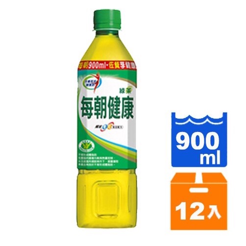 每朝健康綠茶無糖900ml(12入)/箱【康鄰超市】