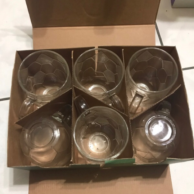 世足必備足球杯一組六個 啤酒杯