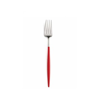 【Cutipol】GOA系列-紅柄霧面不鏽鋼-18.5CM點心叉 葡萄牙手工餐具