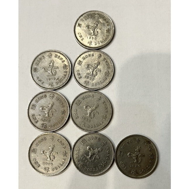 香港硬幣女王頭1元2元5元1975年至1989年品相佳絕版稀少，阿爸珍藏的錢幣大出清